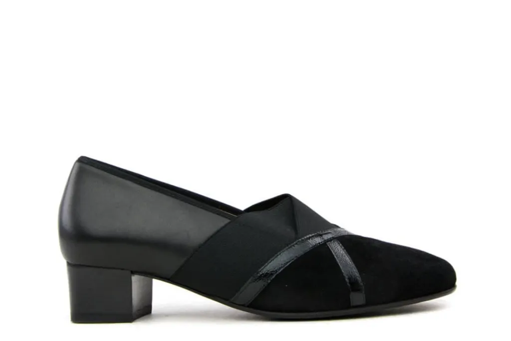 Pumps | Wijdte J^Hassia Instapper Elastiek Schwarz