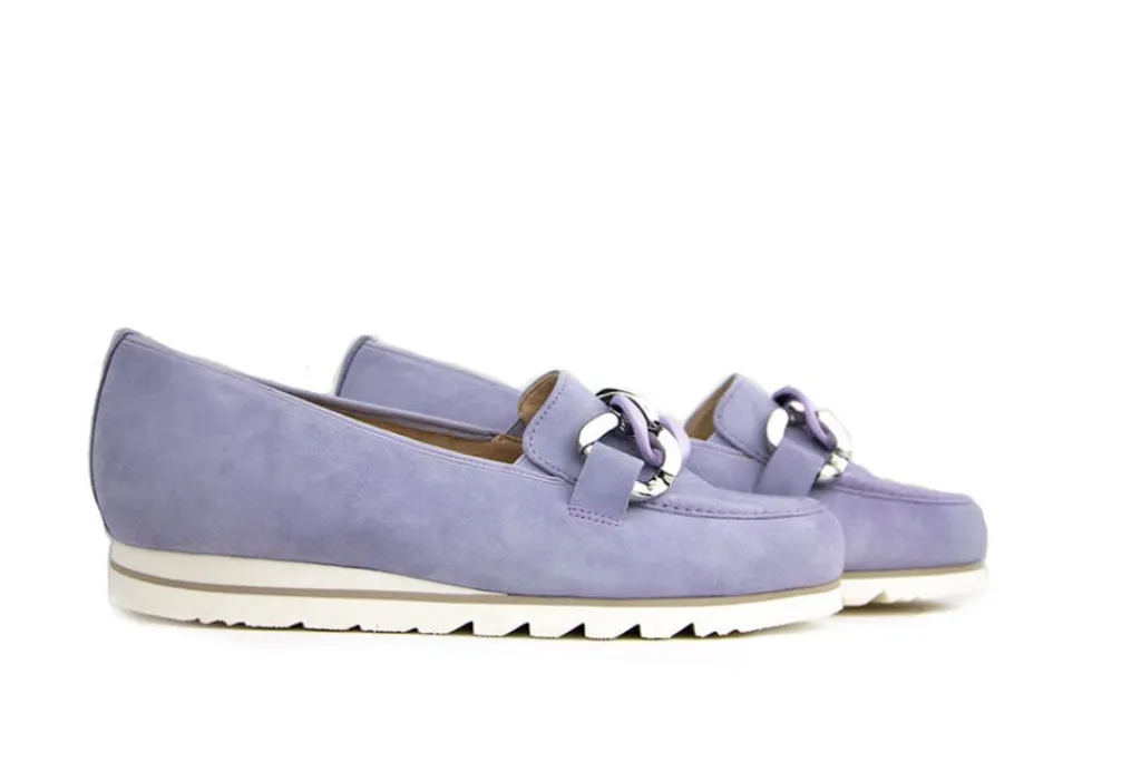 Loafers | Wijdte G^Hassia Loafer Ketting Lightlila Suede