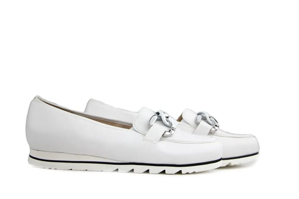 Loafers | Wijdte G^Hassia Loafer Ketting Milk Nappa