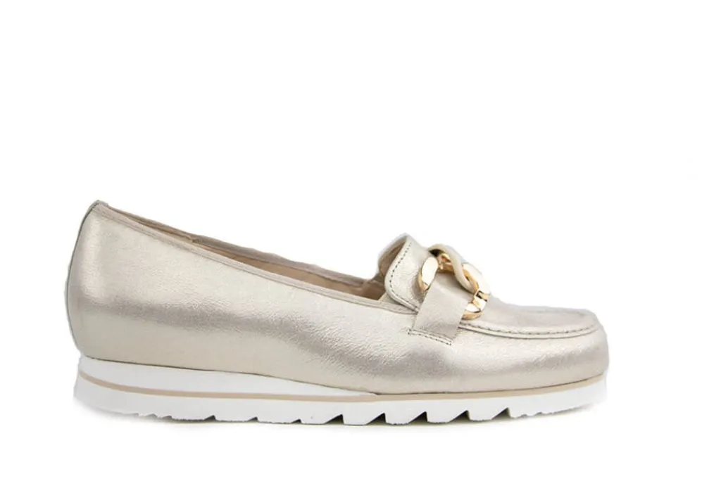 Loafers | Wijdte G^Hassia Loafer Ketting Platin Gloss