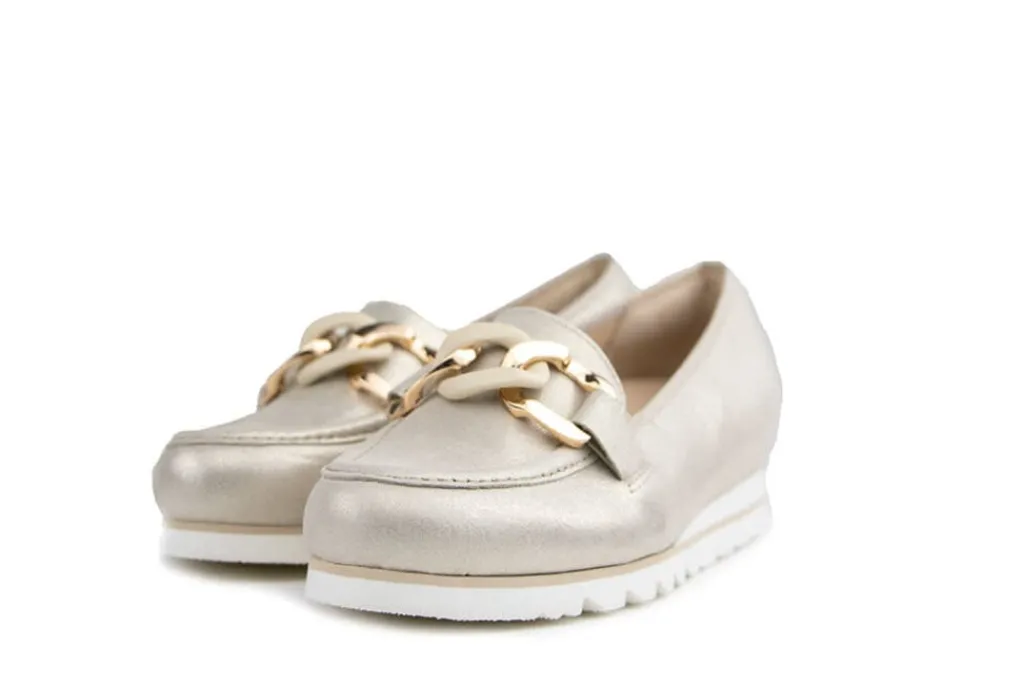 Loafers | Wijdte G^Hassia Loafer Ketting Platin Gloss