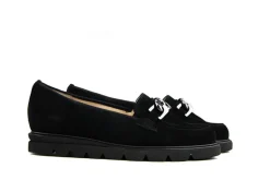 Loafers | Wijdte G^Hassia Loafer Ketting Schwarz Suede