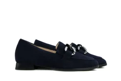 Loafers | Wijdte H^Hassia Loafers Blauw Ketting Suede