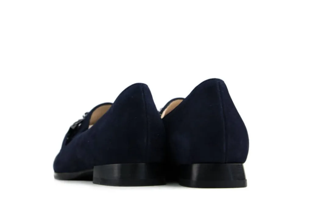 Loafers | Wijdte H^Hassia Loafers Blauw Ketting Suede