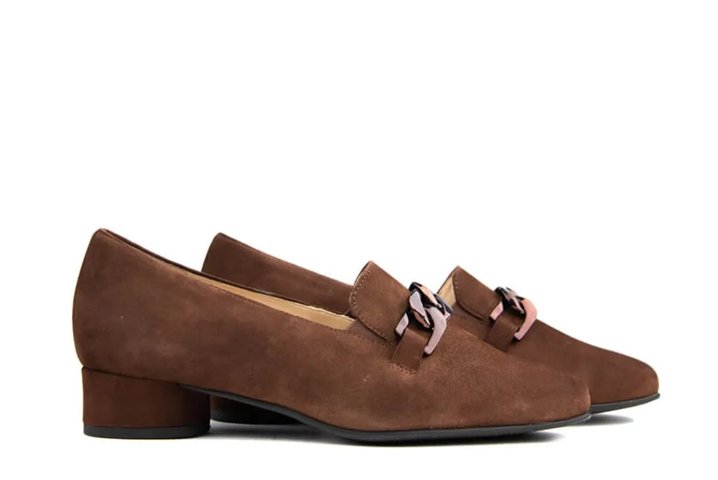 Pumps | Wijdte H^Hassia Pump Ketting Chestnut Suede