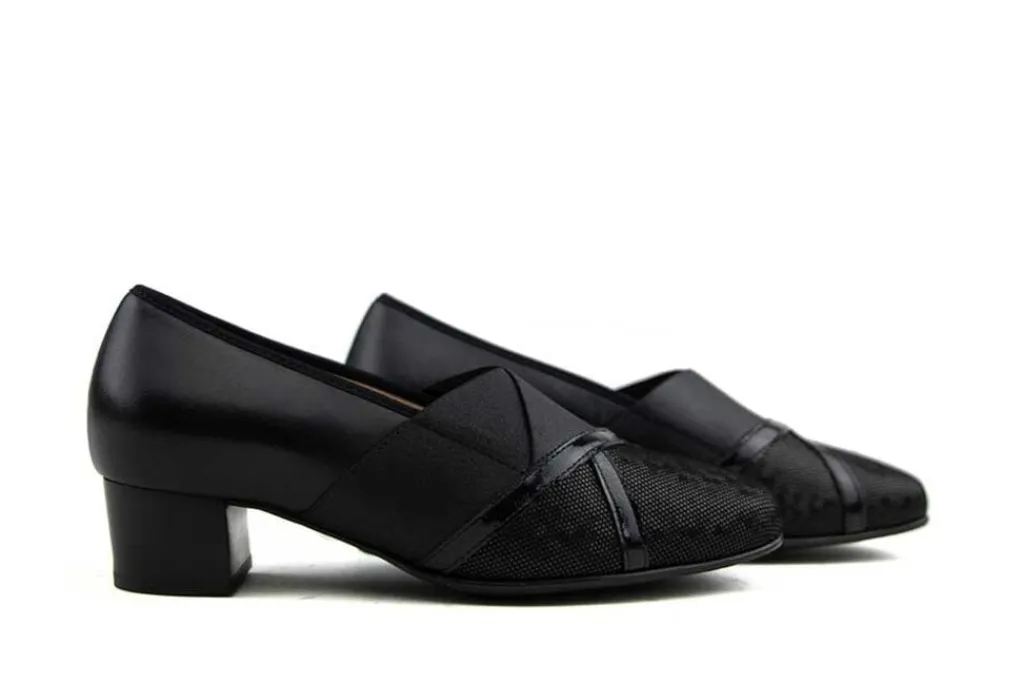 Pumps | Wijdte J^Hassia Pump Met Elastiek Schwarz Pixel