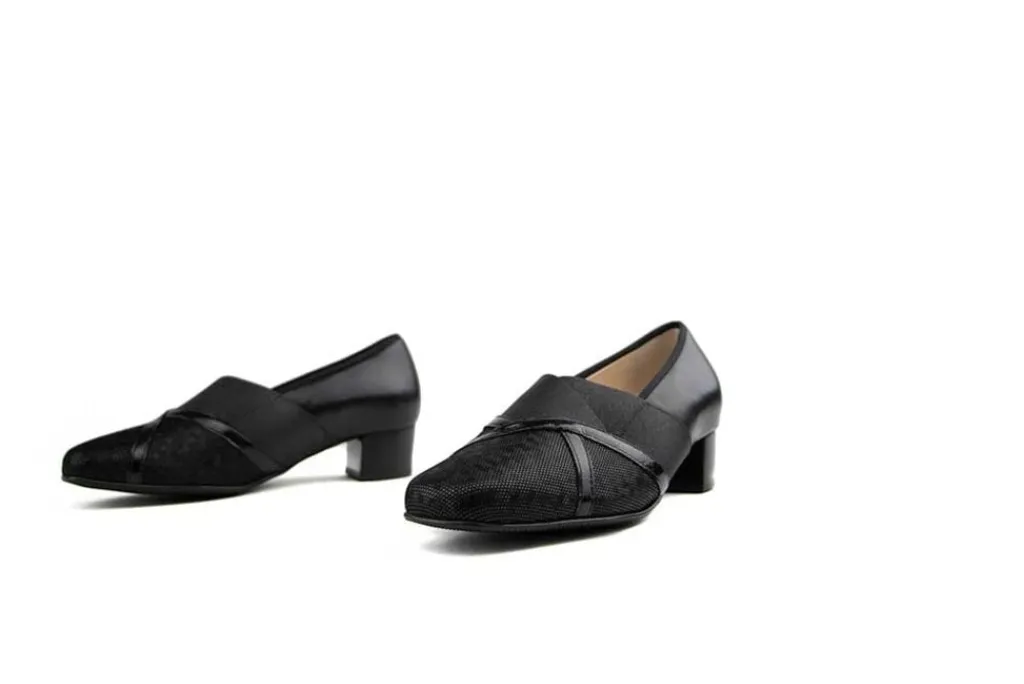 Pumps | Wijdte J^Hassia Pump Met Elastiek Schwarz Pixel