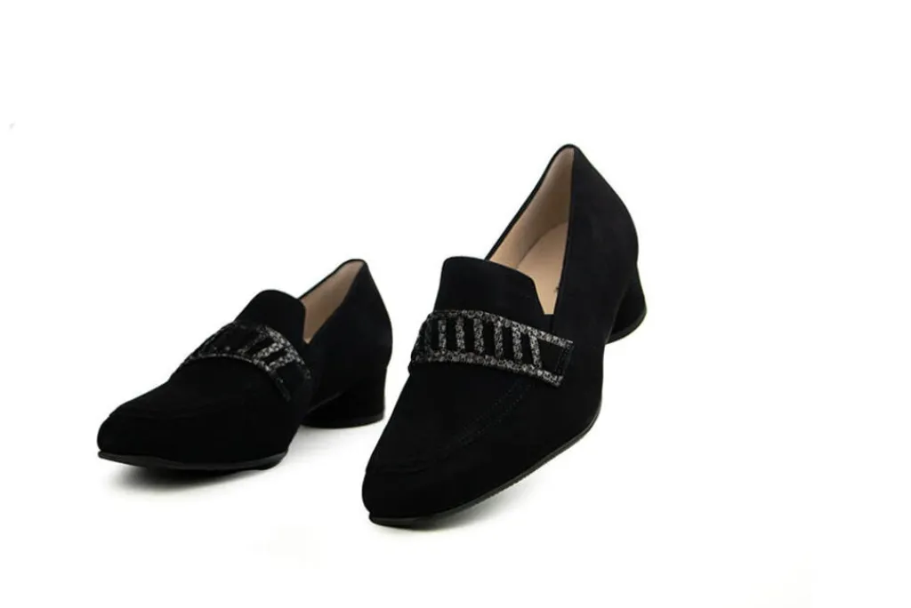 Pumps | Wijdte H^Hassia Pump Schwarz Multi Lamé