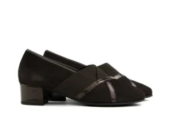 Pumps | Wijdte J^Hassia Pumps Donkebruin Suede Shinylack