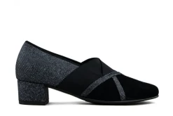 Pumps | Wijdte J^Hassia Pumps Zwart Suede Glitter J-leest
