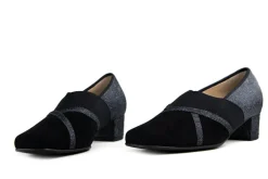 Pumps | Wijdte J^Hassia Pumps Zwart Suede Glitter J-leest