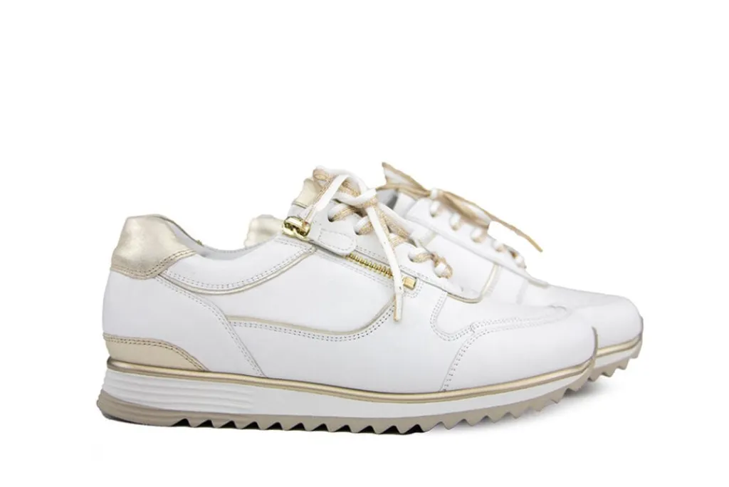Sneakers^Hassia Sneaker Weiss Platin Gloss