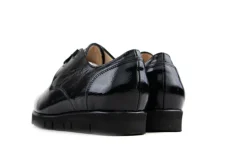 Veterschoenen | Wijdte G^Hassia Veterschoenen Zwart Crushlack