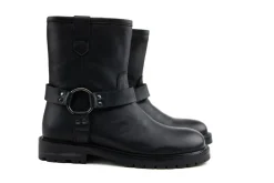 Sneakers^HIP Bikerboot Zwart Combi