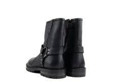 Sneakers^HIP Bikerboot Zwart Combi