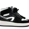 Sneakers^HIP Hoge Sneaker Donkerzilver Combi