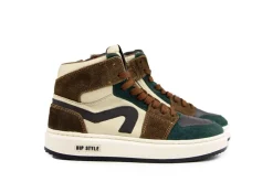 Sneakers^HIP Hoge Sneaker Groen Combi