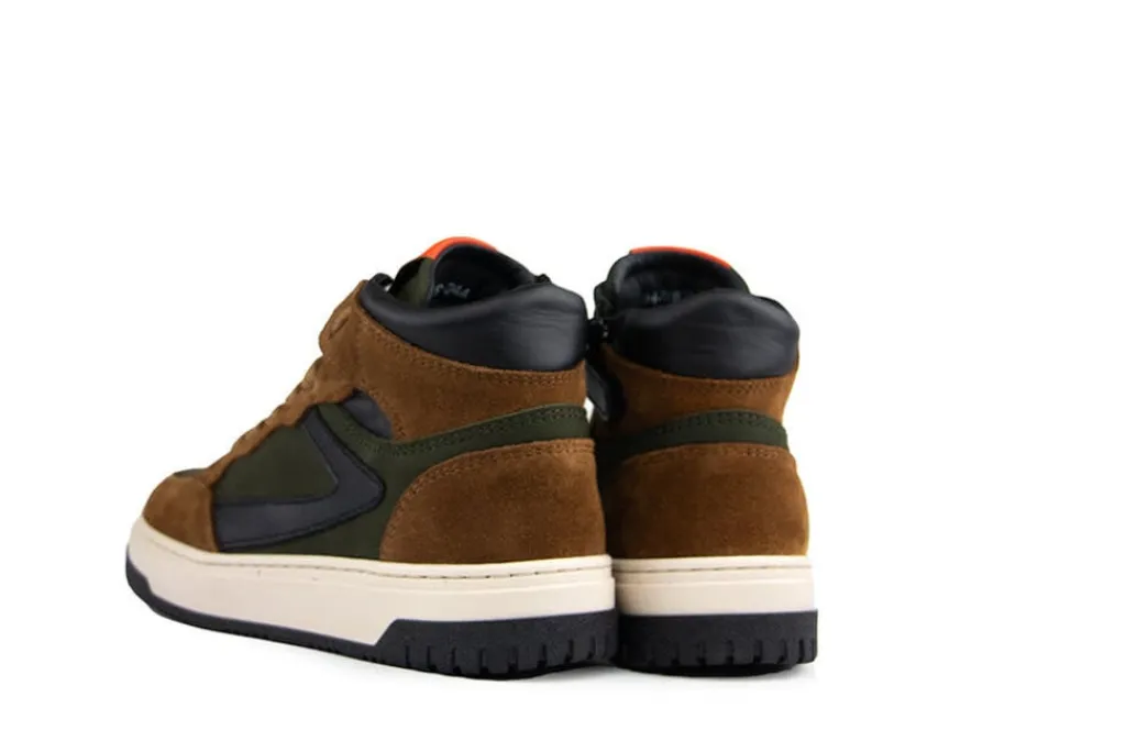 Sneakers^HIP Hoge Sneaker Middenbruin Combi