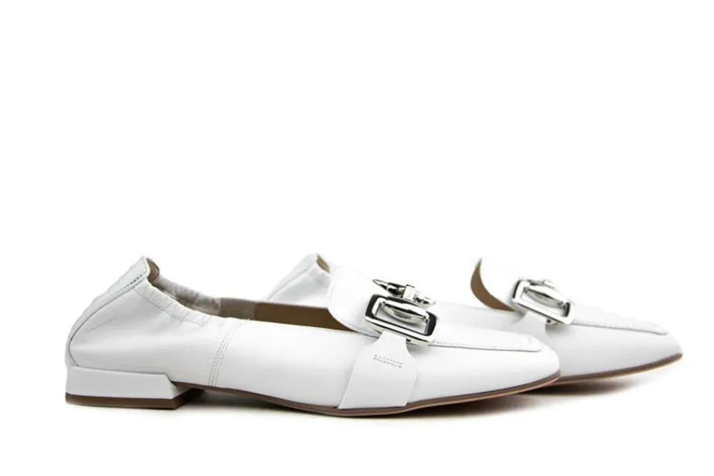 Loafers / Instappers^Högl Hogl Loafer Weiss Silber