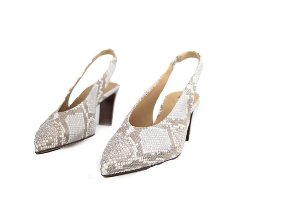 Pumps^Högl Hogl Slingback Pump Taupe Multi Pearlsnake