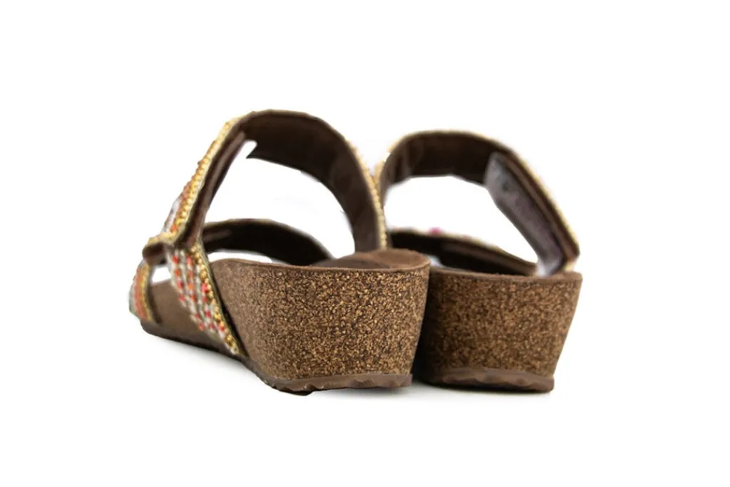 Slippers | Sandalen En Slippers^Lazamani Beads Two Strap Mules Wedge Multi