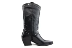 Laarzen^Lazamani Mid High Western Boot Studs Black