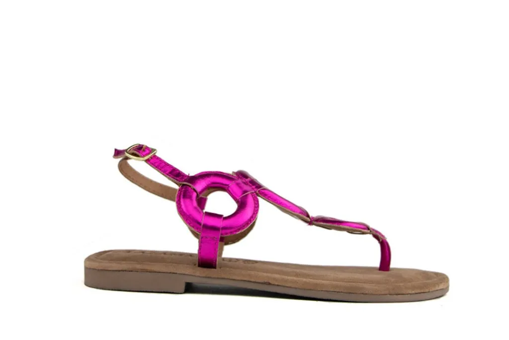 Sandalen | Sandalen En Slippers^Lazamani Sandaal Round Metallic Fuxia