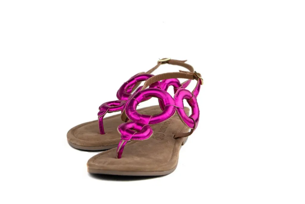 Sandalen | Sandalen En Slippers^Lazamani Sandaal Round Metallic Fuxia