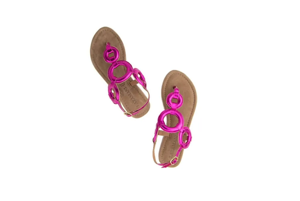 Sandalen | Sandalen En Slippers^Lazamani Sandaal Round Metallic Fuxia