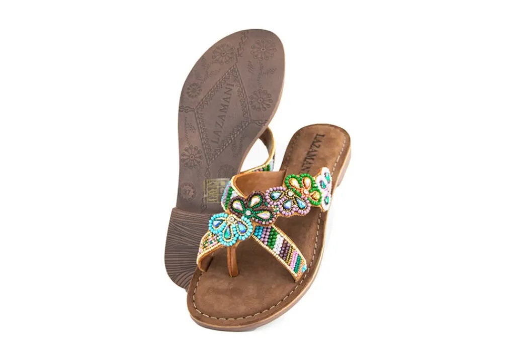 Slippers | Sandalen En Slippers^Lazamani Slipper Beads Flower Multi