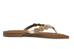 Slippers | Sandalen En Slippers^Lazamani Slipper Beads Small Rounds Goud