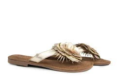 Sandalen En Slippers^Lazamani Slipper Flower Goud Metallic
