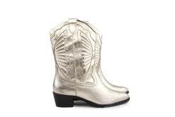 Laarzen^Lazamani Western Boot Metallic Gold