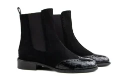 Chelsea Boots^Lilian Chelsea Nero Camoscio Cocco
