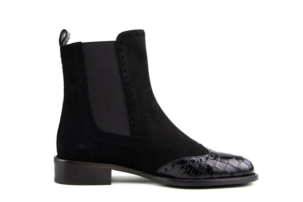 Chelsea Boots^Lilian Chelsea Nero Camoscio Cocco