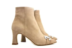 Enkellaarzen^Lilian Enkellaars Bit Beige Suede