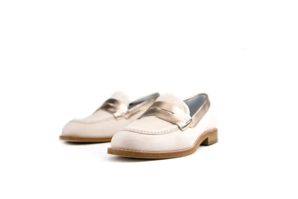 Instappers | Loafers / Instappers^Lilian Loafers Beige Goud Combi