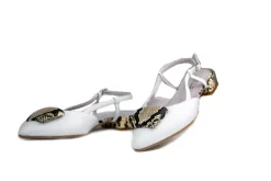 Pumps^Lilian Slingback White Pittone Roccia