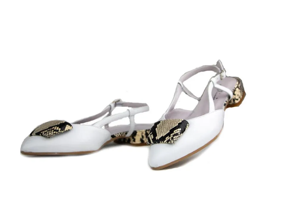 Pumps^Lilian Slingback White Pittone Roccia