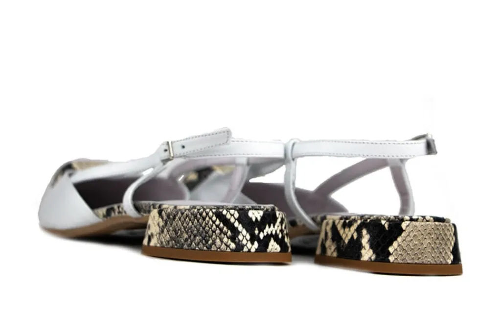 Pumps^Lilian Slingback White Pittone Roccia