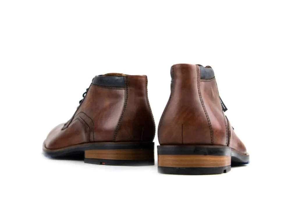 Hoge Veterschoenen | Nette Schoenen^Lloyd Hoge Veterschoenen Cognac Jaron Brandy Midnight