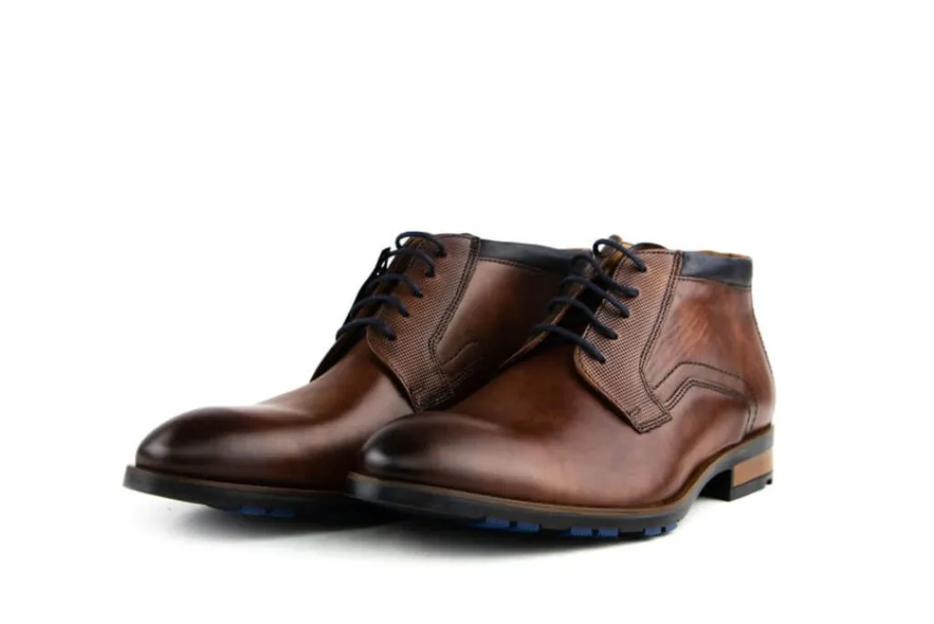 Hoge Veterschoenen | Nette Schoenen^Lloyd Hoge Veterschoenen Cognac Jaron Brandy Midnight