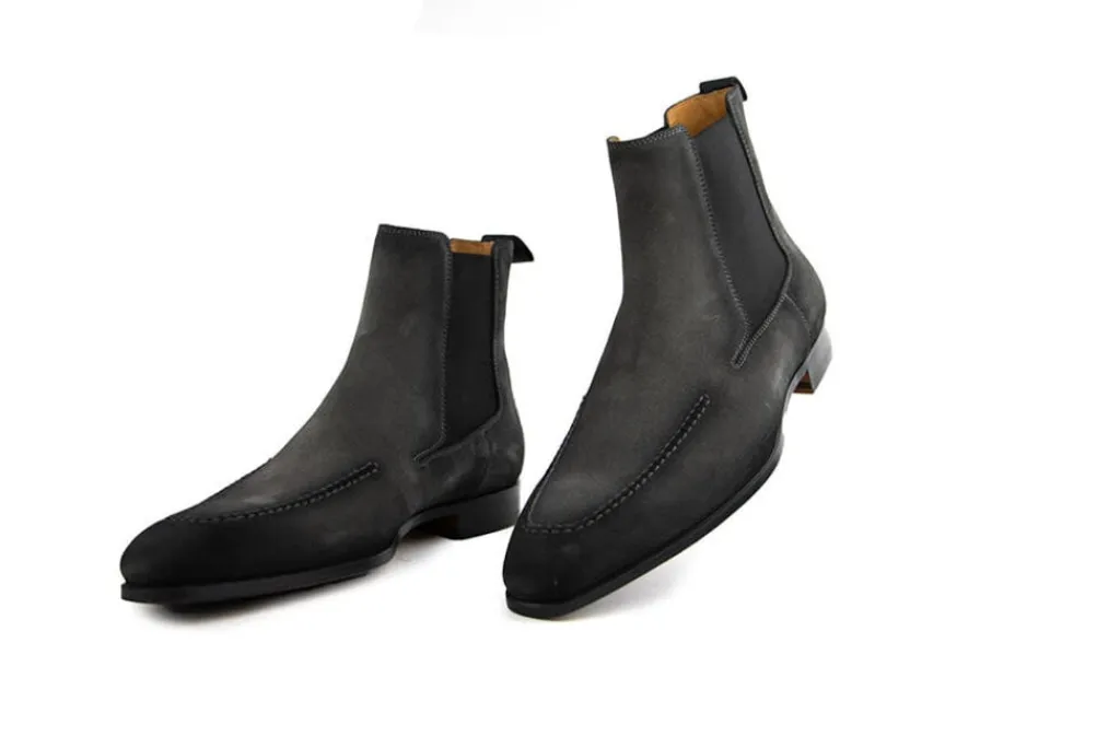 Chelsea Boots^Magnanni Chelsea Boots Grey Black Crostidifu