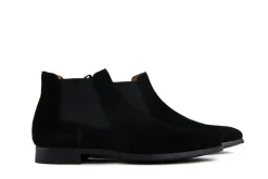 Gekleed | Laarzen^Magnanni Chelsea Boots Zwart Shaw II Crosta