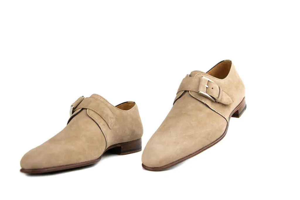 Nette Schoenen | Gespschoenen^Magnanni Gesp Taupe Ante Cabra