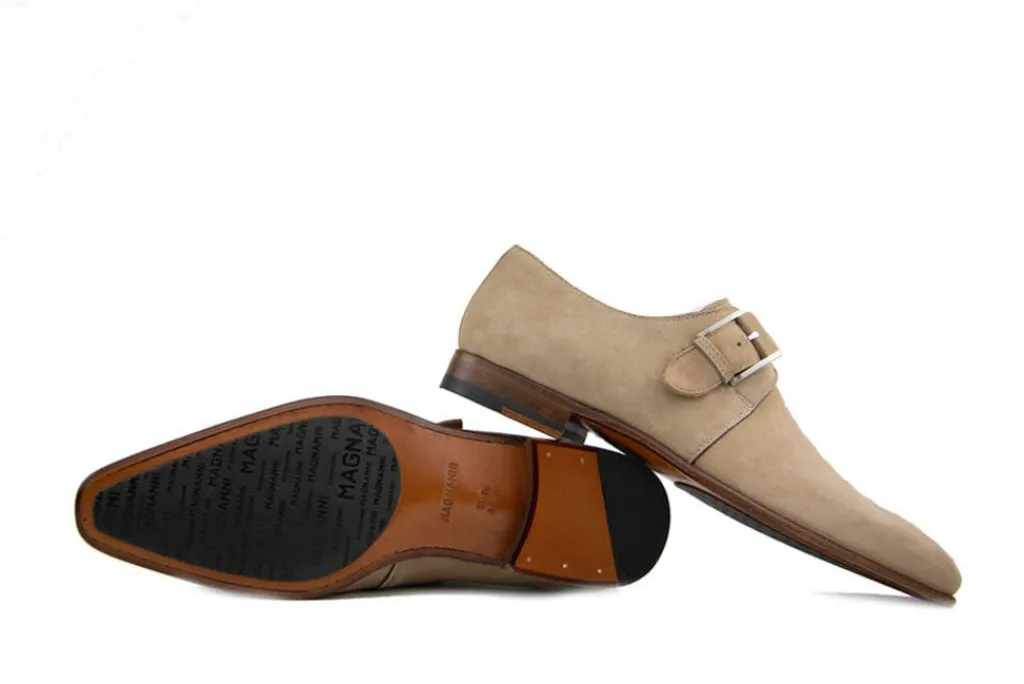 Nette Schoenen | Gespschoenen^Magnanni Gesp Taupe Ante Cabra