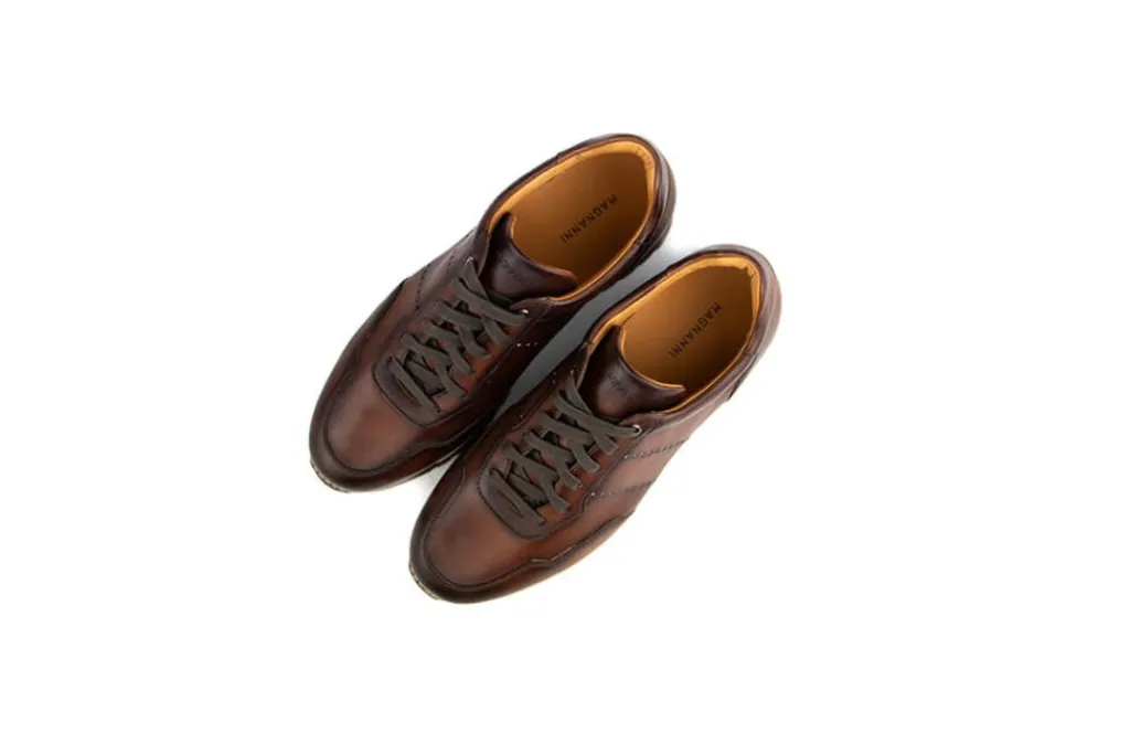 Sneakers^Magnanni Sneaker Caoba Mid Brown Bowei