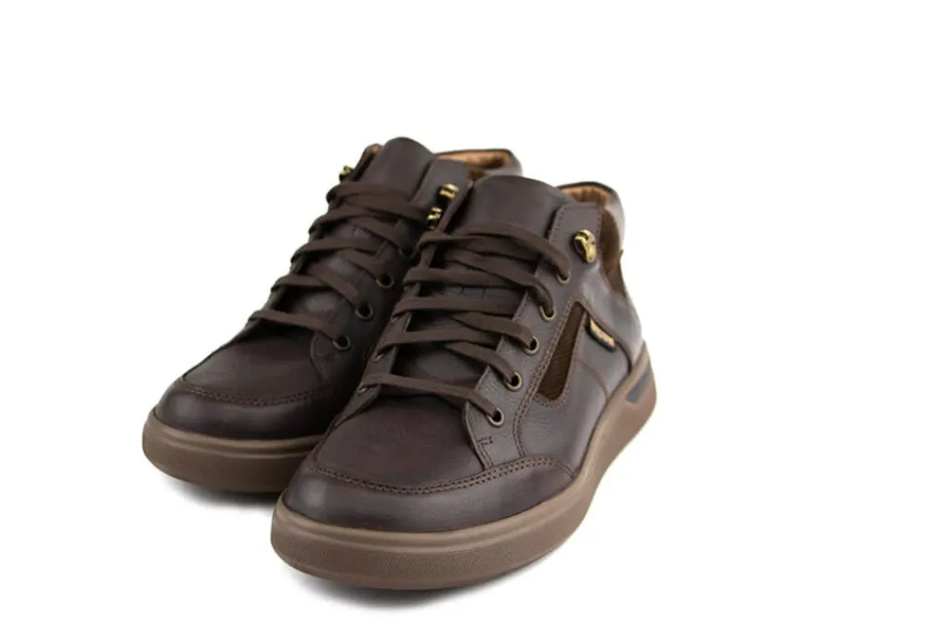 Veterschoenen^Mephisto Hoge Veter Orton Nevada Dark Brown