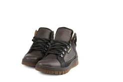 Veterschoenen^Mephisto Hoge Veter Pitt Dark Brown Nevada