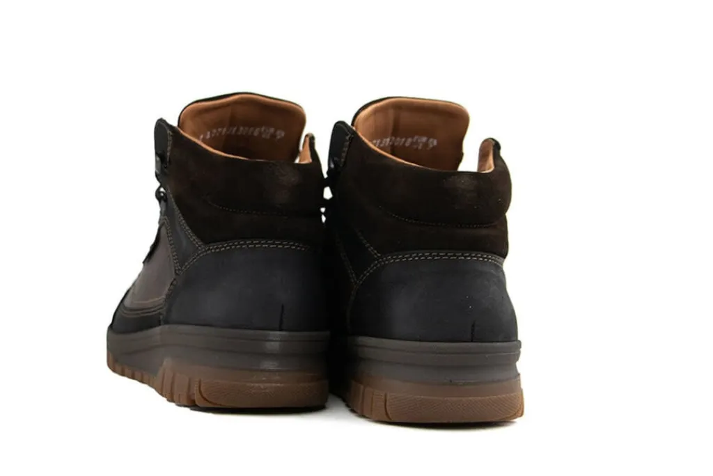 Veterschoenen^Mephisto Hoge Veter Pitt Dark Brown Nevada
